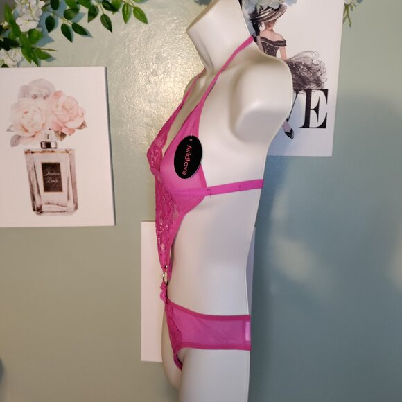 Avidlove Deep V Lingerie Lace Teddy One Piece - Picture 4 of 8